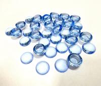 8 mm Swarovski Round Cabochon Cabs Light Sapphire unfoiled Article # 2090/4 Vintage Flat Back