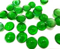 8 mm Swarovski Round Cabochon Cabs Emerald Givre unfoiled Article # 2090/4 Vintage Flat Back