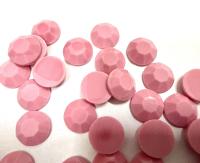 8 mm Swarovski Round Swarovski Chaton Roses Flat Back in Opaque Pink