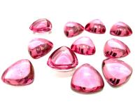 Vintage Swarovski Rose Crystal Triangle Cabochons, unfoiled Flat Back