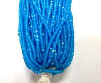 11/0 Charlotte Cut Seed Beads, Patina Matt Dark Aqua Aurore Boreale