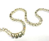 Swarovski Rhinestone Chain in Crystal | 4mm Square Brass Settings, Bridal Supplies