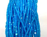 11/0 Charlotte Cut Seed Beads, Patina Matt Dark Aqua Aurore Boreale