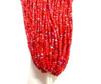 11/0 Charlotte Cut Seed Beads, Patina Reddish mix Aurore Boreale
