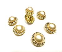18 mm Vintage in Pearl Brass settings Swarovski Embellishment DIY Supplies wedding decorations