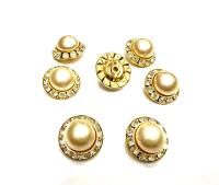 18 mm Vintage in Pearl Brass settings Swarovski Embellishment DIY Supplies wedding decorations