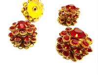 20mm Vintage brass  Swarovski three layers Design in Siam Embellishment DIY Supplies wedding decorations
