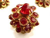 20mm Vintage brass  Swarovski three layers Design in Siam Embellishment DIY Supplies wedding decorations