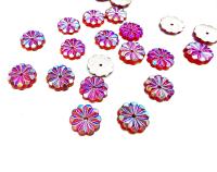 10mm Vintage Czech Crystal Flat Back Sew-On Stone Loch Rose