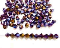 6mm Rainbow Dark AB Swarovski Bicone Beads, Jewelry Making Supplies