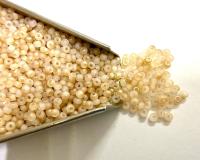 11/0 Charlotte Cut Beads: Matte White Opal Honey