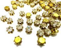 Swarovski Crystal 20ss Vintage Crown Setting, Brass Jewelry Supplies