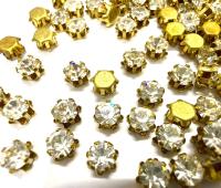 Swarovski Crystal 20ss Vintage Crown Setting, Brass Jewelry Supplies
