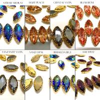 Swarovski Navette Crystal fancy vintage Brass settings