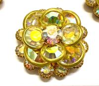 22 mm in brass channel beads in unfoiled crystal AB Embellishment DIY Supplies wedding decorations