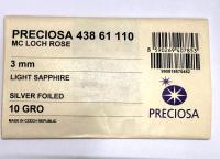 3mm Preciosa Crystal Light Sapphire Flat Back Sew-On Stones
