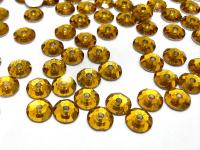 3mm Preciosa Crystal Topaz Flat Back Sew-On Stones