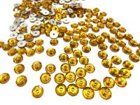 3mm Preciosa Crystal Topaz Flat Back Sew-On Stones