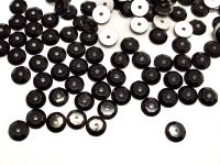 6mm Jet Lochrose Stones – Preciosa Flat Back Sew-On Stones , Czech Beads