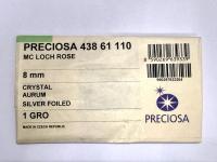 8mm Crystal Aurum Lochrose Stones – Preciosa Flat Back Sew-On Stones , Czech Beads