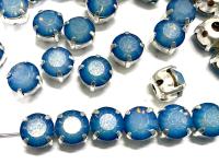 Sky Blue Opal Swarovski Crystal Montees, Silver Plated (28ss)