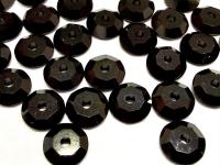 5mm Jet Lochrose Stones – Preciosa Flat Back Sew-On Stones , Czech Beads