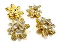 20 mm Vintage brass Swarovski Embellishment DIY Hair Bow Supplies wedding decorations