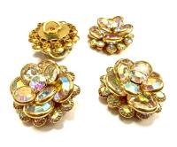 22 mm in gold plated channel beads in unfoiled Crystal AB Embellishment DIY Supplies wedding decorations