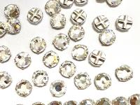 Vintage Swarovski Crystal Rose Montees, 40ss Silver Plated Settings