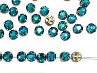 Vintage Swarovski Crystal Rose Montees, Indicolite, 30ss