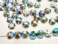 Vintage Swarovski Crystal Rose Montees, Olivine Green, 30ss