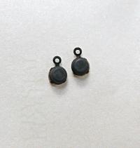 Swarovski Crystal Heliotrope Drop, Brass Setting (6mm, 28ss)