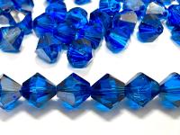 6mm Capri Blue Satin Swarovski Bicone Beads, Jewelry Making Supplies