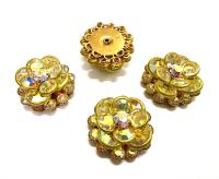 22 mm in brass channel beads in unfoiled crystal AB Embellishment DIY Supplies wedding decorations