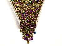 11/0 Opaque Gold Iris Charlotte Cut Beads, Jewelry Making
