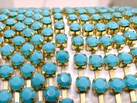 Preciosa Turquoise Rhinestone Chain, 12ss Crystal Embellishments
