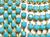 Preciosa Turquoise Rhinestone Chain, 12ss Crystal Embellishments