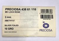 3mm Preciosa Crystal Amethyst Flat Back Sew-On Stones