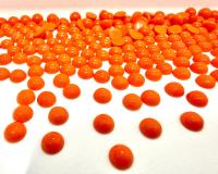 6mm Swarovski Round Cabochon Cabs Opaque Orange Unfoiled Article # 2090/4 Vintage Flat Back