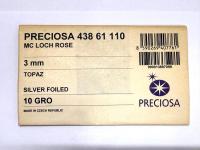 3mm Preciosa Crystal Topaz Flat Back Sew-On Stones