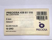 3mm Preciosa Crystal Peridot Flat Back Sew-On Stones