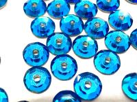3mm Preciosa Crystal Capri Blue Flat Back Sew-On Stones