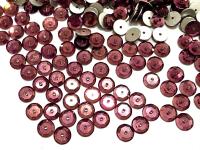 7mm Amethyst Lochrose Stones – Preciosa Flat Back Sew-On Stones , Czech Beads