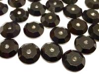 7mm Jet Lochrose Stones – Preciosa Flat Back Sew-On Stones , Czech Beads