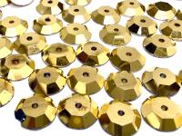 8mm Crystal Aurum Lochrose Stones – Preciosa Flat Back Sew-On Stones , Czech Beads