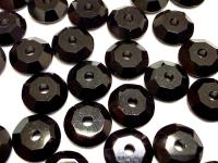 5mm Jet Lochrose Stones – Preciosa Flat Back Sew-On Stones , Czech Beads