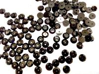 5mm Jet Lochrose Stones – Preciosa Flat Back Sew-On Stones , Czech Beads
