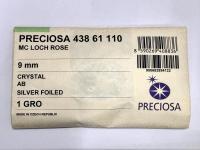 9mm Crystal Aurore Boreale Lochrose Stones – Preciosa Flat Back Sew-On Stones , Czech Beads