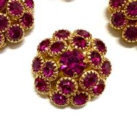 18 mm Vintage Swarovski in Fuchsia Embellishment DIY Supplies wedding decorations
