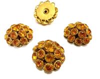 18 mm Vintage Swarovski Embellishment in Topaz DIY Supplies wedding decorations